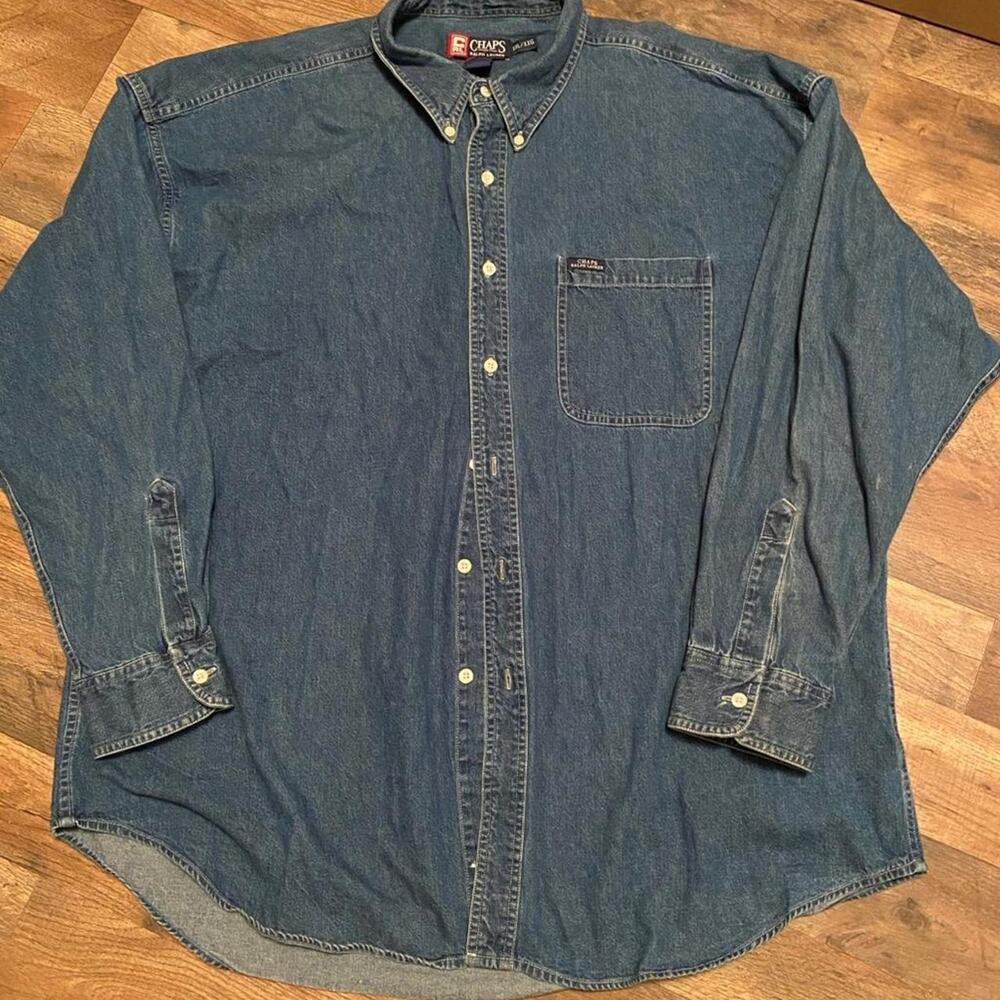 Denim chaps ralph lauren button up casual shirt